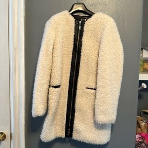 Anne Taylor plush teddy coat size Small